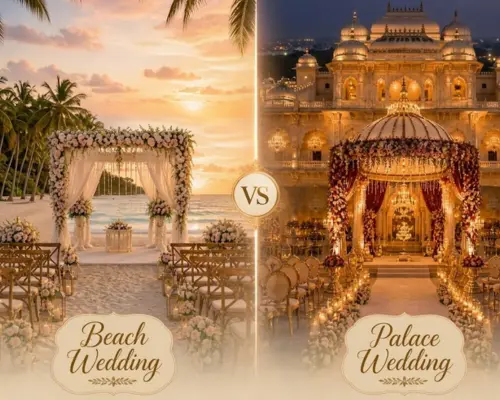 Beach vs Palace Wedding