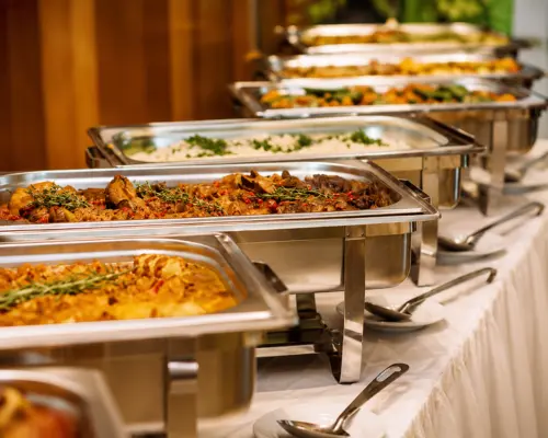 destination wedding food counters