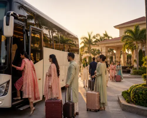 destination wedding guest transportation